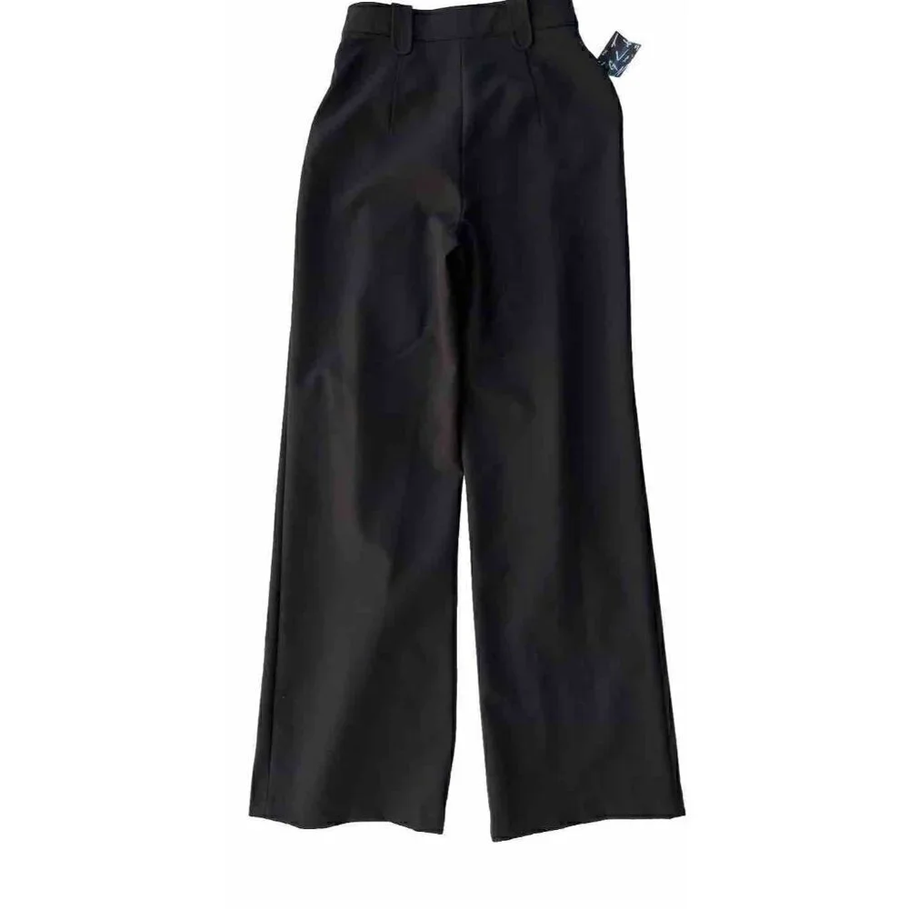 Nasty Gal Women's I'm Bossy Black Wide Leg High Waist Trousers Pants Size XS - Picture 4 of 13